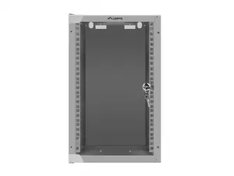 Szafa instalacyjna RACK wisząca 10'' 9U 280x310 drzwi szklane Lanberg (flat pack) - szara