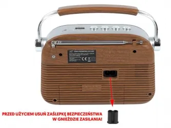 Przenośne radio retro LTC Nida Bluetooth z wbudowanym akumulatorem USB SD