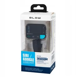 Podświetlany transmiter FM z zestawem głośnomówiącym BLOW Bluetooth 5.0   QC3.0   2,4A