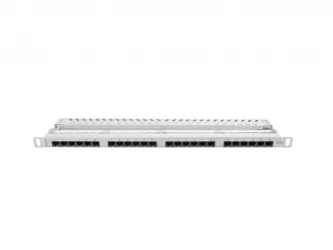 Patch panel 24x port 0.5U LANBERG do szafy RACK 19&quot; KAT.6 szary