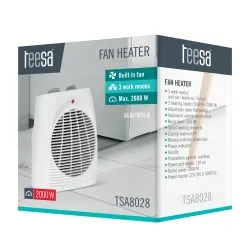 Termowentylator TEESA 1000/2000W z wyłącznikiem bezpieczeństwa