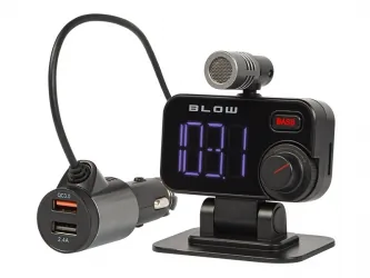 Zestaw głośnomówiący transmiter FM BLOW Bluetooth 5.0 + Quick Charge 3.0