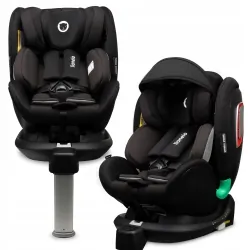 Fotelik samochodowy przód tył LIONELO ANTOON RWF 0-18 KG ISOFIX i-Size + noga - kolor czarny