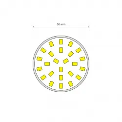 Żarówka LED GU10 3.6W 25xSMD2835, AC230V, 320lm, WW blist.