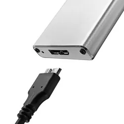 Aluminiowa obudowa zewnętrzna USB 3.0/M.2 SSD SATA NGFF Qoltec Super speed 5Gb/s 2TB - srebrny