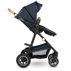 Wózek wielofunkcyjny LIONELO AMBER 2 w 1 spacerówka + gondola + torba + akcesoria - granatowy