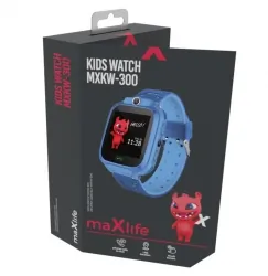 Zestaw dla dzieci zegarek smartwatch Maxlife Kids Watch MXKW-300 niebieski + głośnik bluetooth Forever Willy ABS-200