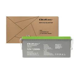 Akumulator żelowy Deep Cycle Qoltec 12V 200Ah