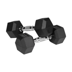 Hantle żeliwne gumowane HEX 2x 4kg REBEL ACTIVE