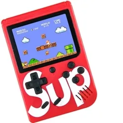 Konsola gamingowa przenośna do gier Retro 401 R2invest + gamepad czerwona