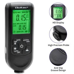 Miernik grubości lakieru z wyświetlaczem LCD Qoltec 0 ~ 2000um