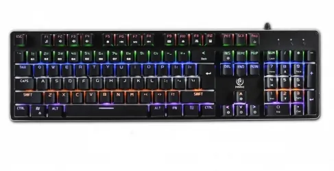 Klawiatura mechaniczna gamingowa podświetlana Rebeltec Imperator ALU mata mysz słuchawki mikrofon dla graczy