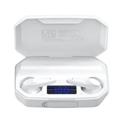 Bezprzewodowe słuchawki bluetooth TWS Haylou T15 powerbank 2200 mAh czarne