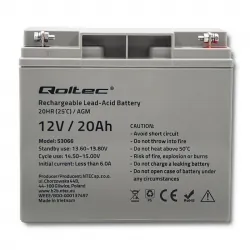Akumulator AGM Qoltec 12V 20Ah HQ