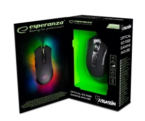 Gamingowa mysz dla gracza Esperanza ASSASSIN 6000DPI RGB czarna