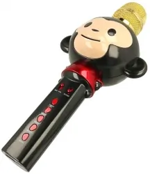 Mikrofon z głośnikiem bluetooth dla dzieci Forever Animal małpka - czarny - AMS-100