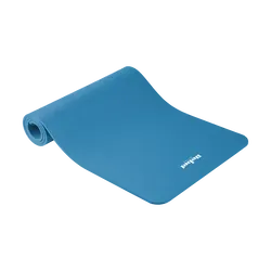 Mata gimnastyczna do ćwiczeń joga pilates fitness 183x61cm grubość 1cm REBEL ACTIVE - kolor niebieski