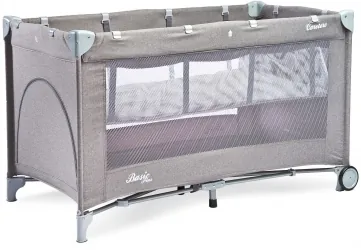 Łóżeczko turystyczne Caretero BASIC PLUS kojec + torba - szare