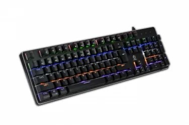 Klawiatura mechaniczna gamingowa podświetlana Rebeltec Imperator ALU + podświetlana mata + mysz + słuchawki dla graczy