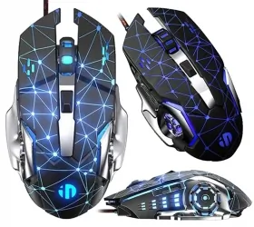 Mysz gamingowa podświetlana Inphic W20 dla graczy czarna
