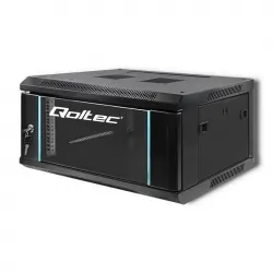 Szafa instalacyjna RACK Qoltec 19'' 4U 600 x 280 x 450 - czarna