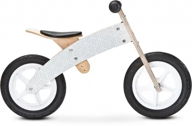 Rowerek biegowy drewniany Caretero Toyz Woody koła 12&quot; - szary
