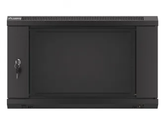 Szafa instalacyjna RACK V2 wisząca 19'' 6U 600x450 drzwi szklane Lanberg  - czarna