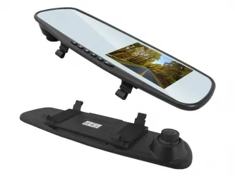 Wideorejestrator rejestrator samochodowy DVR w lusterku LTC Full HD LCD 4.3" + kamera cofania