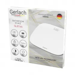 Elektroniczna waga  łazienkowa LED Gerlach GL 8166 do 180 kg biała