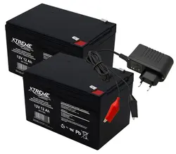 2x Akumulator żelowy XTREME 12V 12Ah   ładowarka
