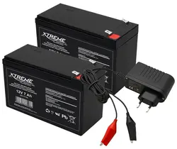 2x Akumulator żelowy XTREME 12V 7.0Ah   ładowarka