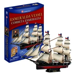PUZZLE 3D Żaglowiec Esmeralda zestaw XXL 306 elementów skala 1:100