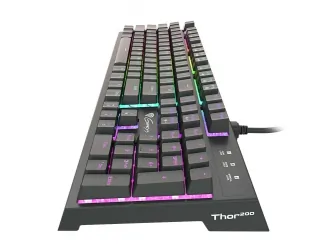 Klawiatura hybrydowa Genesis THOR 200 RGB podświetlana klawiatura + mysz + słuchawki + pad + mata gamingowa dla graczy