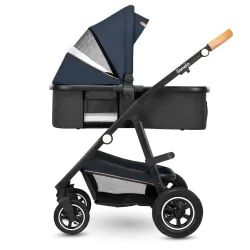 Wózek wielofunkcyjny LIONELO AMBER 2 w 1 spacerówka + gondola + torba + akcesoria - granatowy