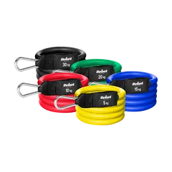 Zestaw gum oporowych do ćwiczeń - Power Tube Set, 5 gum 5-30 kg REBEL ACTIVE