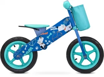 Rowerek biegowy drewniany Caretero Toyz Zap pompowane koła 12&quot; - niebieski