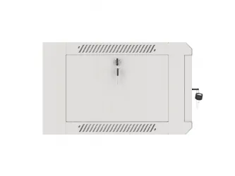 Szafa instalacyjna RACK wisząca 19'' 15U 570x450 drzwi szklane szybki montaż Lanberg (flat pack) - szara