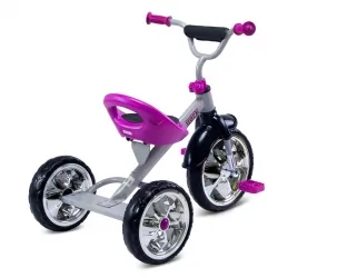 Rowerek trójkołowy dziecięcy Caretero Toyz York z pedałami - fioletowy