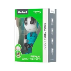 Interaktywny mówiący robot REBEL VOICE niebieski
