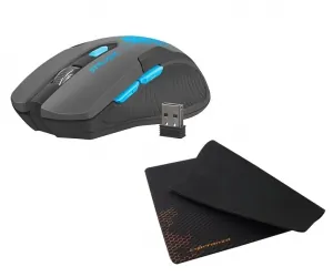 Bezprzewodowa mysz gamingowa FURY STALKER + mata na biurko