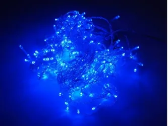 Kurtyna świetlna ozdobna zewnętrzna LTC Moon In The Room sople 250 LED 5m niebieskie