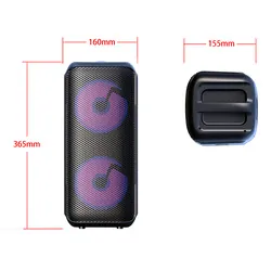 Podświetlany głośnik przenośny Bluetooth Adler AD 1903 SD USB AUX FM   mikrofon