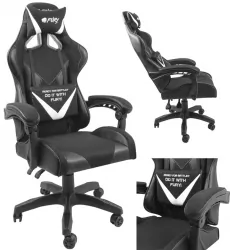 Fotel GAMINGOWY FURY  AVENGER L czarno -biały