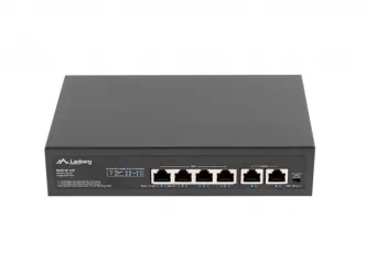 Switch LANBERG 4x 100MB POE+/2x 100MB FAST  ETHERNET 60W do szafy RACK 10&quot;/19&quot;