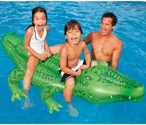 Materac zabawka do pływania dmuchany krokodyl aligator XXL INTEX 203cm x 114cm 