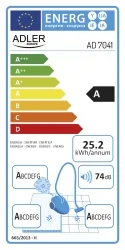 Odkurzacz Uniwersalna szczotka czyszcząca 2 w 1 Adler AD 7041 cichy 