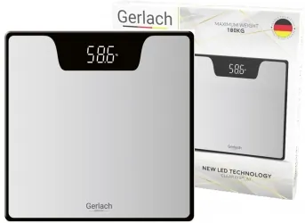 Elektroniczna waga  łazienkowa LED Gerlach GL 8167s do 180 kg srebrna