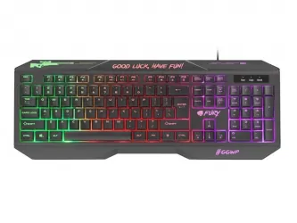 Podświetlana klawiatura dla graczy FURY HELLFIRE 2 + podświetlana mata + mysz + słuchawki