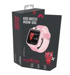 Zestaw dla dzieci kamera aparat Forever Smile SKC-100 + zegarek smartwatch Maxlife Kids Watch MXKW-300 różowy