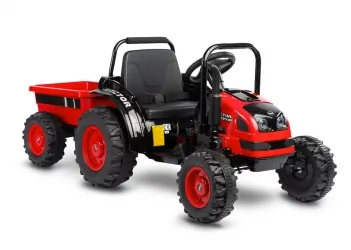 Traktor na akumulator z przyczepką Caretero Toyz Hector akumulatorowiec + pilot - czerwony
